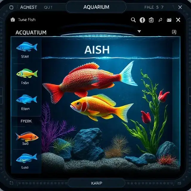 'Aquarium' UI where players can keep live versions of fish they've caught.