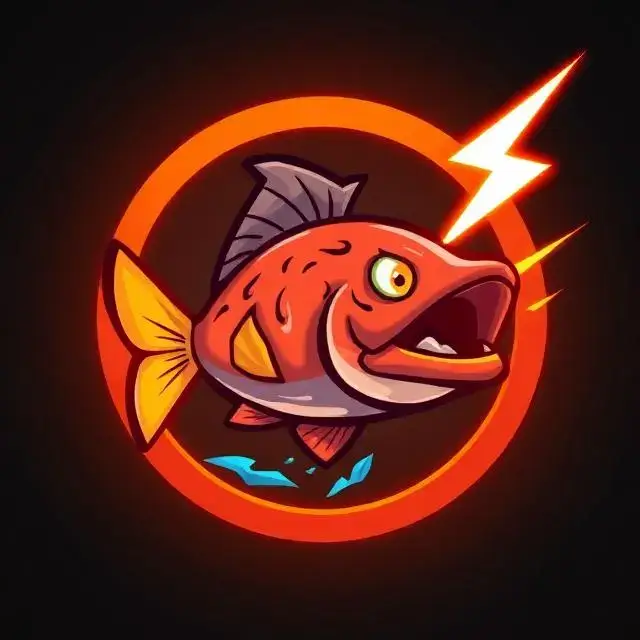Stylized game icon for 'Battle', a fish icon with lightning bolts.