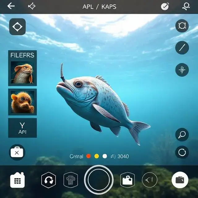 In-game photography mode UI with filters and camera controls.