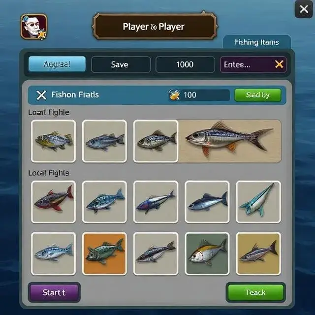 'Player Trading' UI where players can exchange items.